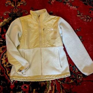 The North Face fleece jacket, beige Womens size Medium